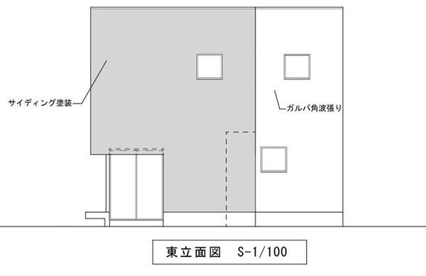 東立面図